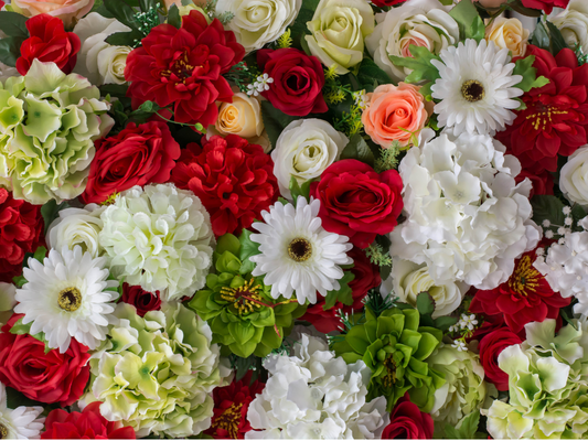 Mixed Flower Bunch with Leaves