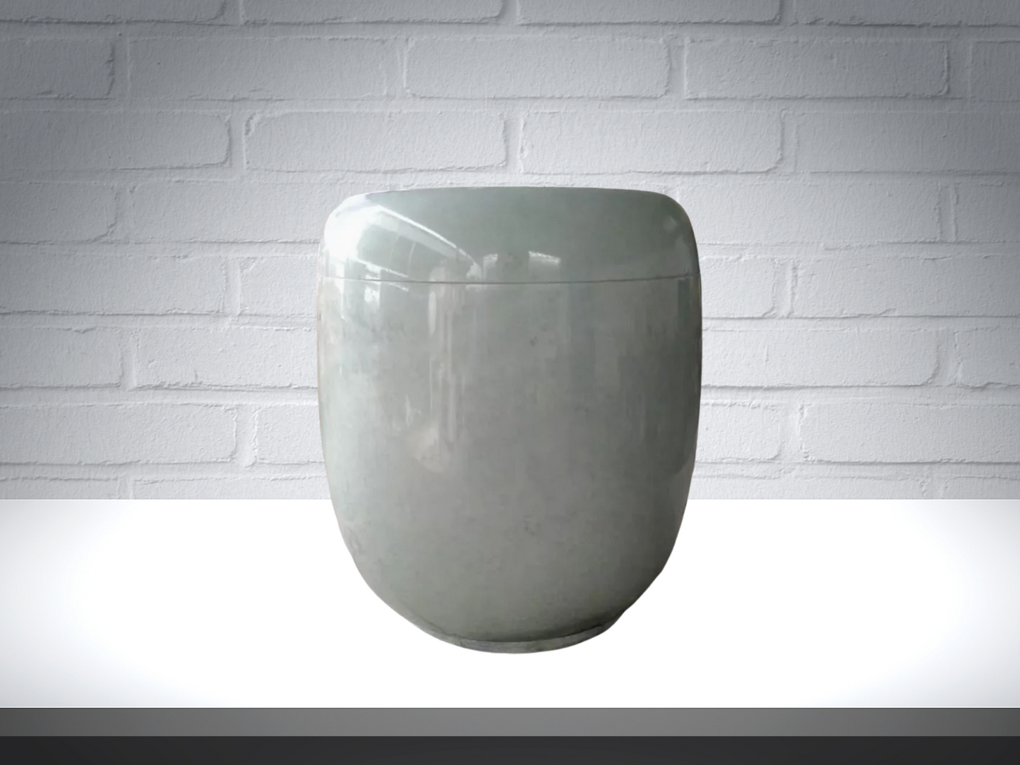 White Marble Round URN (Large)