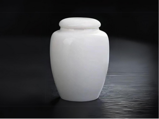 White Ceramic URN (Large)