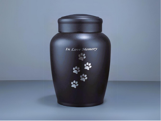 Metal Dark Grey Pet Urn (Regular)