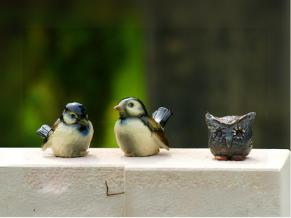 Mini Birds and Owl Statues